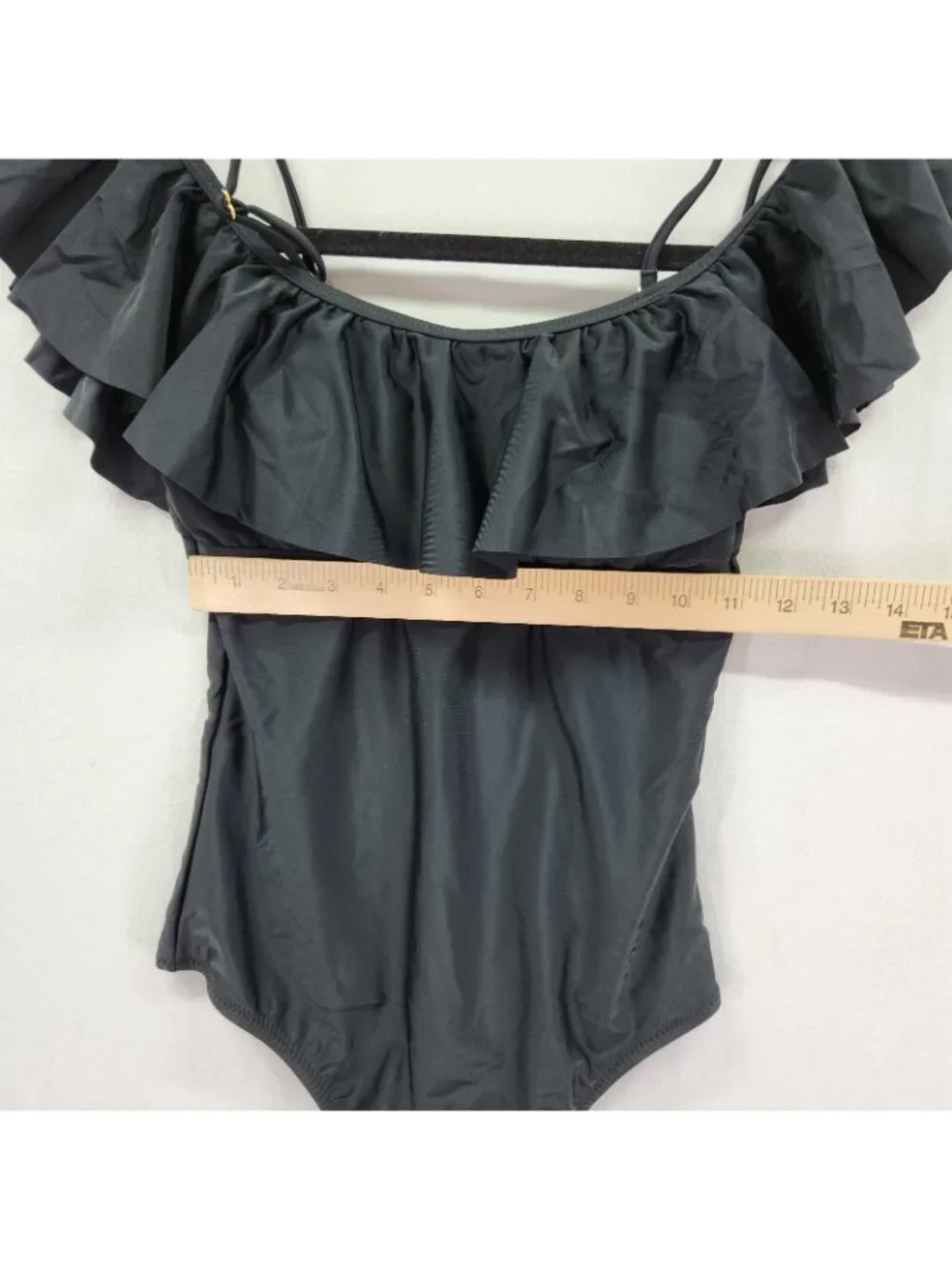 Raisins Barbados Ruffle Off-The-Shoulder Cheeky One-Piece Swimsuit Junior Small